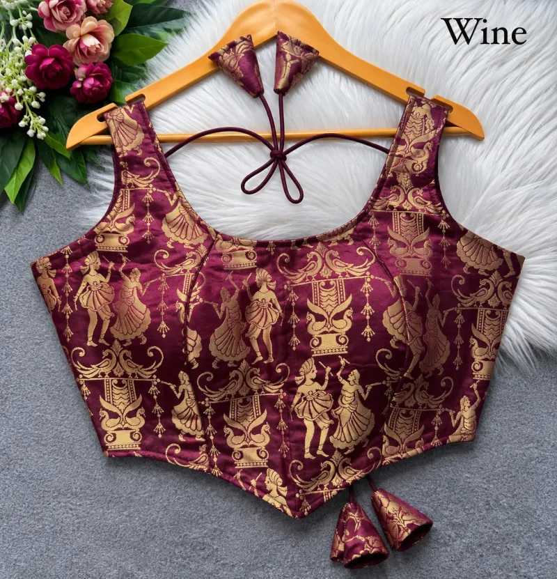 Tew Heavy Jari Banarasi Fabric Fancy Blouses